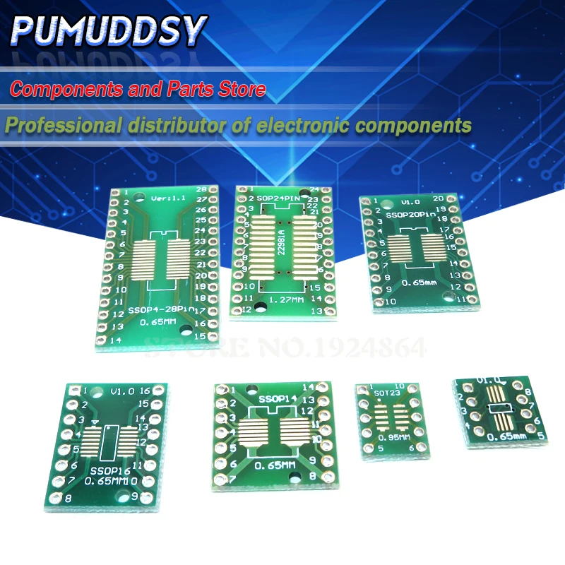 35 шт. = 7 значение * 5 комплект печатных плат SMD поворачивается к DIP SOP SSOP TSSOP 23 8 10 14 16 20
