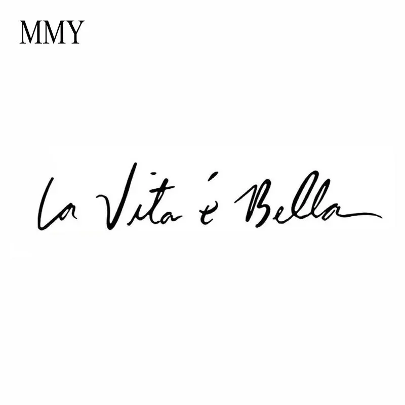 Забавная виниловая наклейка Life is Beautiful La Vita E Bella 22*4 5 см автомобильная s