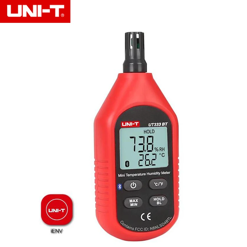 

UNI-T UT333BT Thermometer Hygrometer Bluetooth Digital LCD Mini Temperature Humidity Meter Moisture Meter Sensor Thermometer.