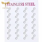 Набор из 12 пар серег из нержавеющей стали, серебристого цвета, серьги 