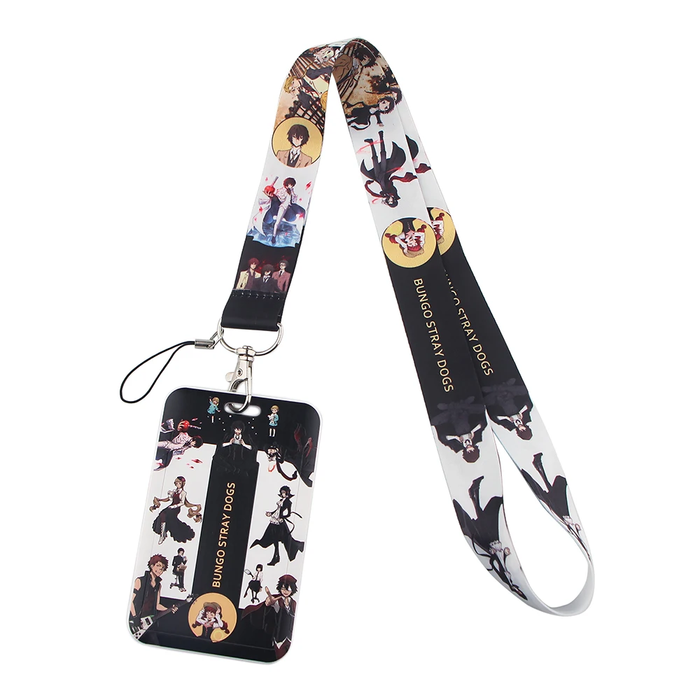 

BG857 Dongmanli Anime Dogs Key Lanyard Car Keychain ID Card Passport Gym Cell Phone Badge Kids Key Ring Holder Jewelry