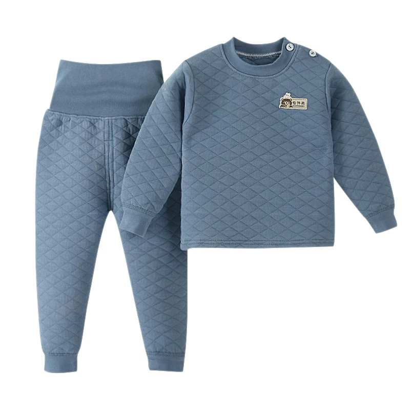 Комплект детского термобелья для мальчиков и девочек пижамы футболка с милым