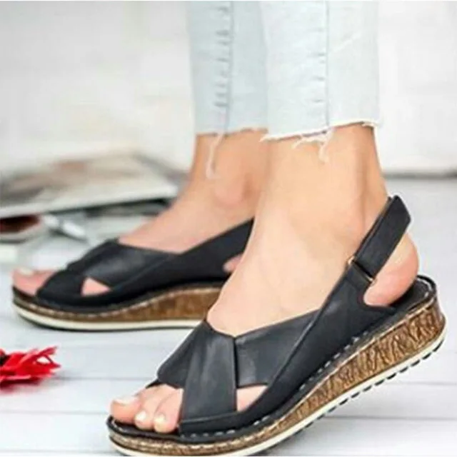 

2021 Women Sandals Summer Female Shoes Women's Peep Toe Wedge Woman Comfortable Plus Size Female Platform Ladies 2021 New
