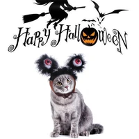 pet cats and dogs halloween color glow big eyed monsters turn into hats for dog cats cosplay costume party pet hair accessories