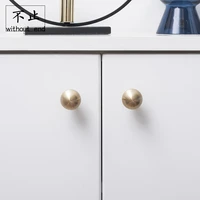 nordic minimalist original design round brass handle wardrobe cabinet drawer bedside cabinet handle pure copper ball