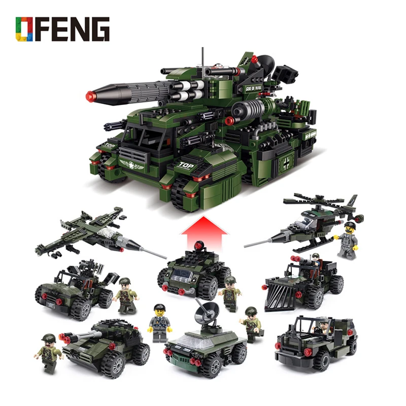 967 шт армейские танковые строительные блоки вертолет автомобиль самолет фигурки