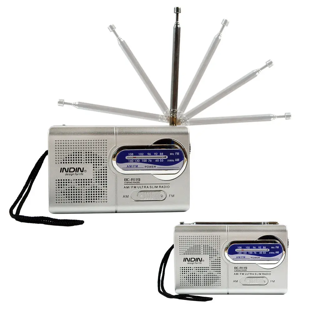 Мини Радио Портативный AM/FM радио антенна телескопическая приемника 3 V