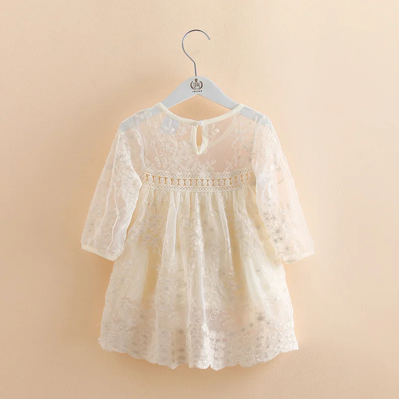 2019 г. Платья для девочек модные сетчатые дизайнерские белые детские платья