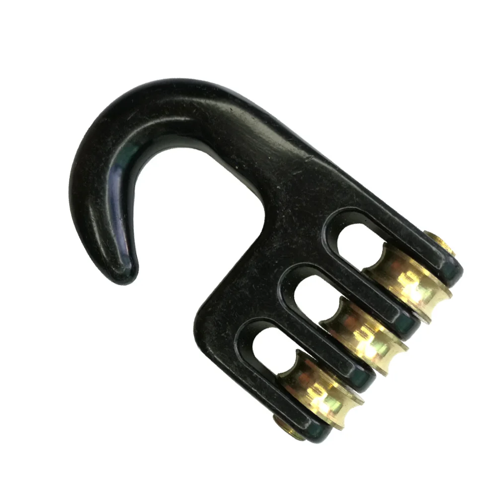 

3 Wheels Windsurfing pulley hook Windsurf Rigging Trim Hook Downhaul Surf Sail Hardware Accessories