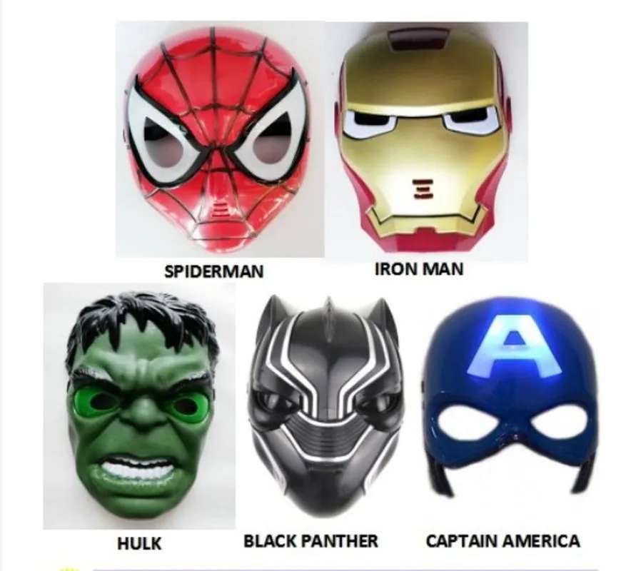 5 шт./лот светодиодный Хеллоуин маска для костюма супергерой Халк/Американский
