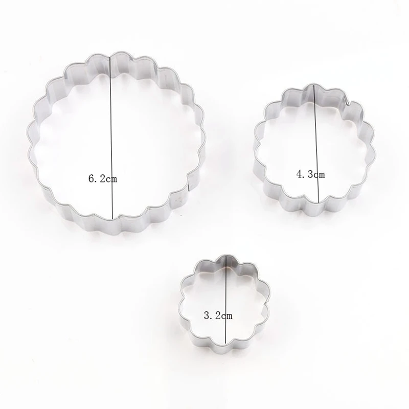 3 шт./компл. гвоздики в виде лепестков пресс формы для выпечки Нержавеющая сталь