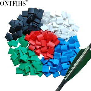 10 м стрел и стрел для стрельбы из лука под открытым перо термоусадочные перо защитник трубки черного цвета и прозрачные для съемки Охота Инструменты для стрел