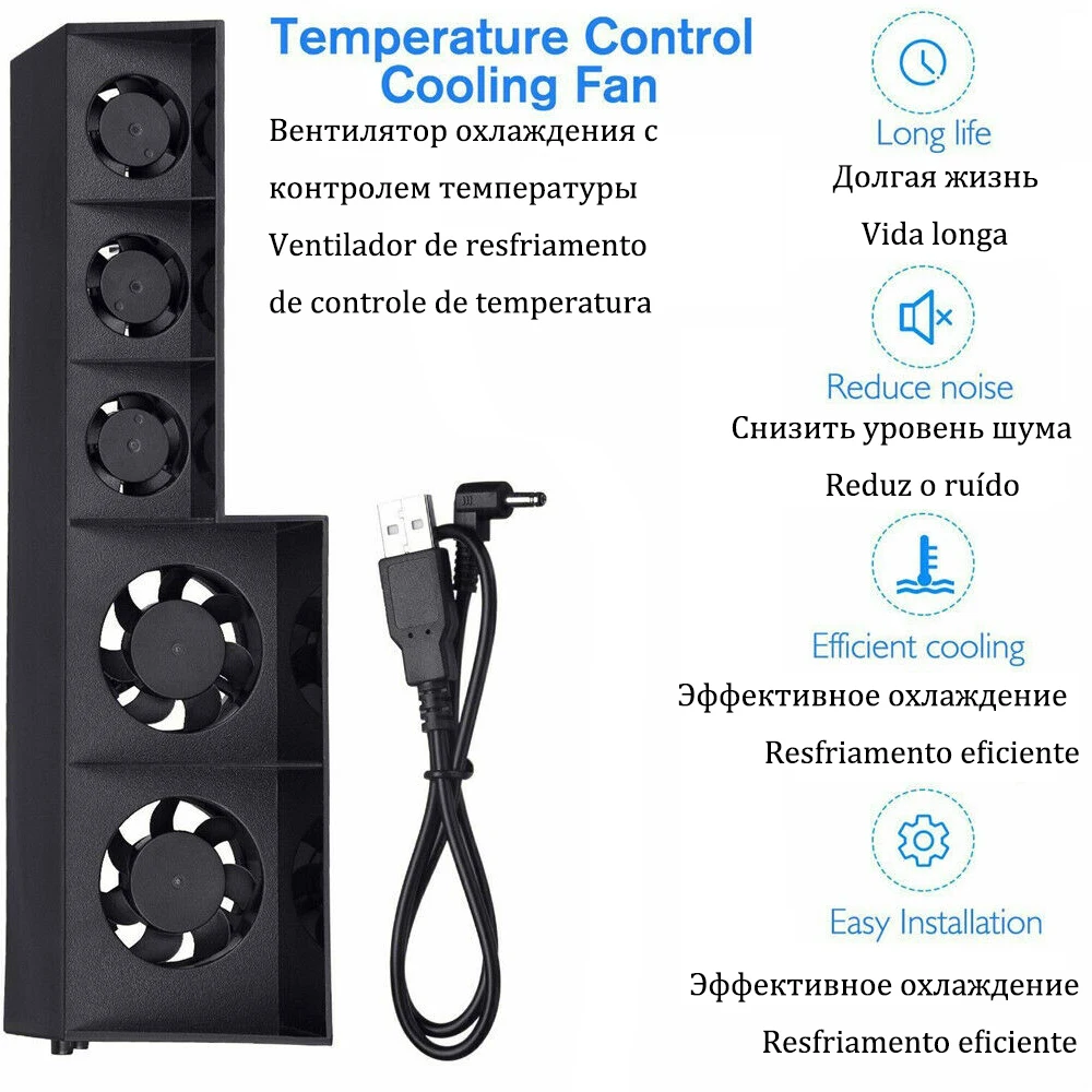 support base for sony ps play station playstation 4 ps4 pro stand cooler cooling fan accessories game console control accesorios free global shipping