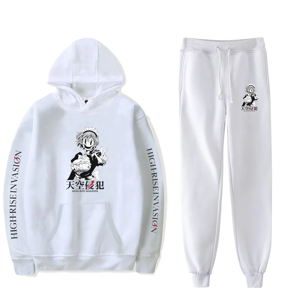 

High-Rise Invasion Hoodies Sweatshirts Men's Tracksuit Anime Sportswear Hooded Track Suits Male Harajuku Sweatsuit
