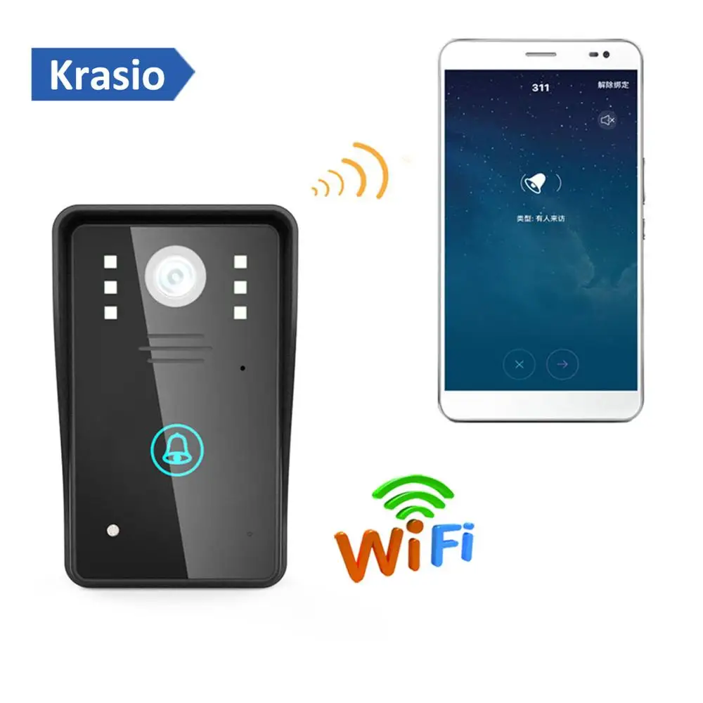 Беспроводной Wi-Fi видео дверной звонок камера поддержка приложения для смартфона