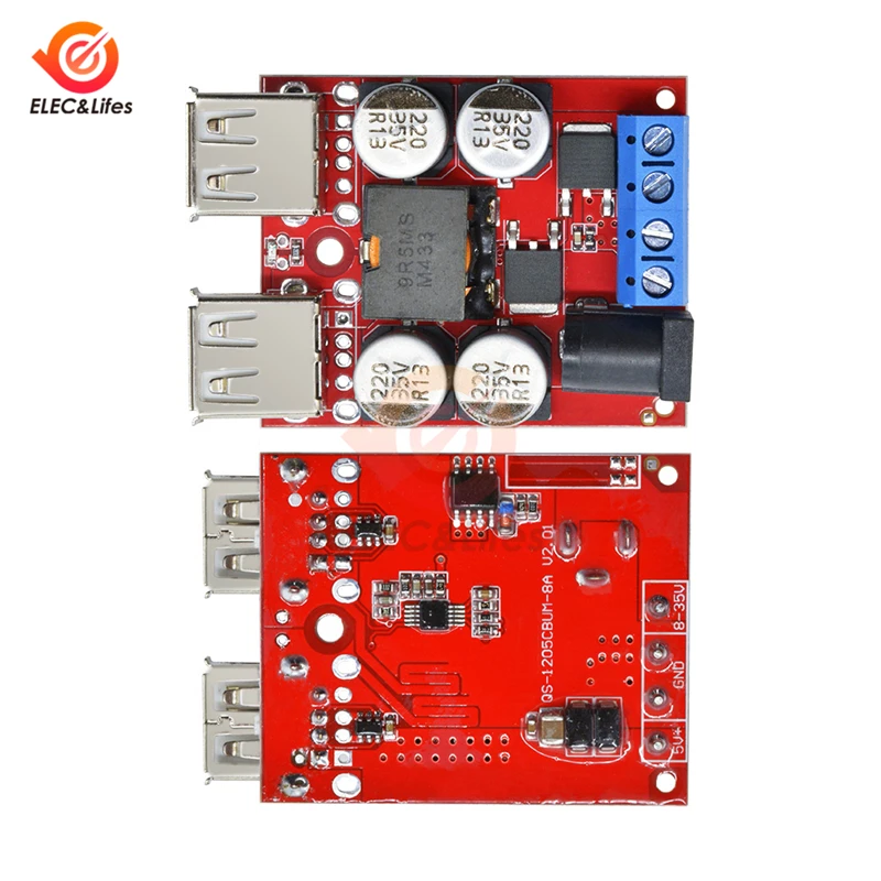 5 В автомобильное зарядное устройство зарядная плата DC-DC 8 В-35 до А понижающий