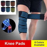 elastic knee brace compression knee pads sports fitness gear patella joints protector running basketball volleyball support tape