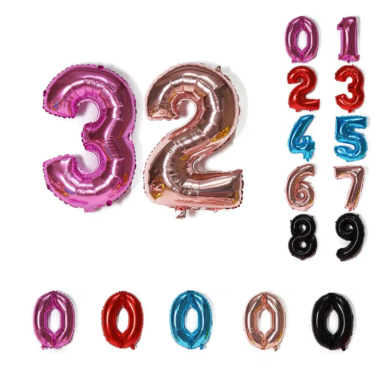 Большой Цифровой Воздушный Шар из алюминиевой пленки 32 дюйма | Дом и сад