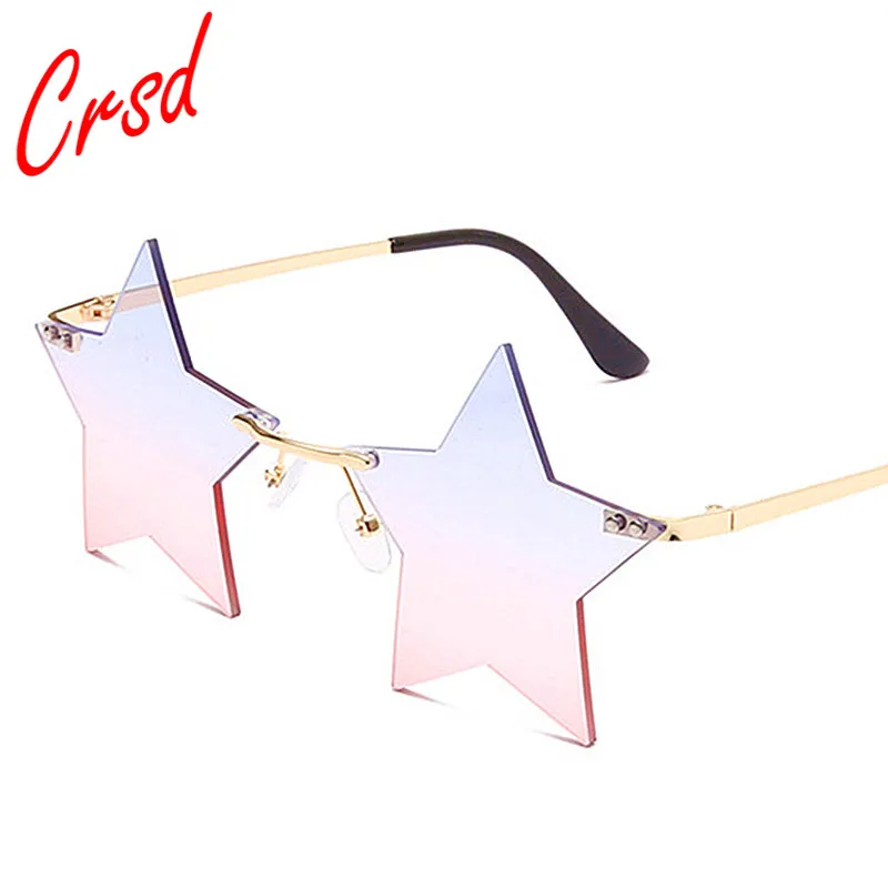 Солнцезащитные очки унисекс CRSD 2020 без оправы металлическая пентаграмма