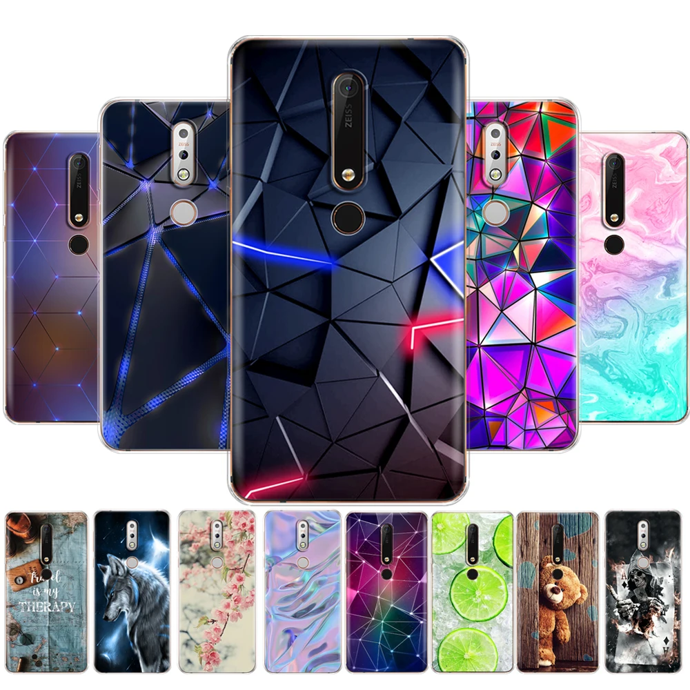 Силиконовый чехол для Nokia 6 1 7 plus 8 9 2018x5x6 мягкая задняя крышка телефона из ТПУ