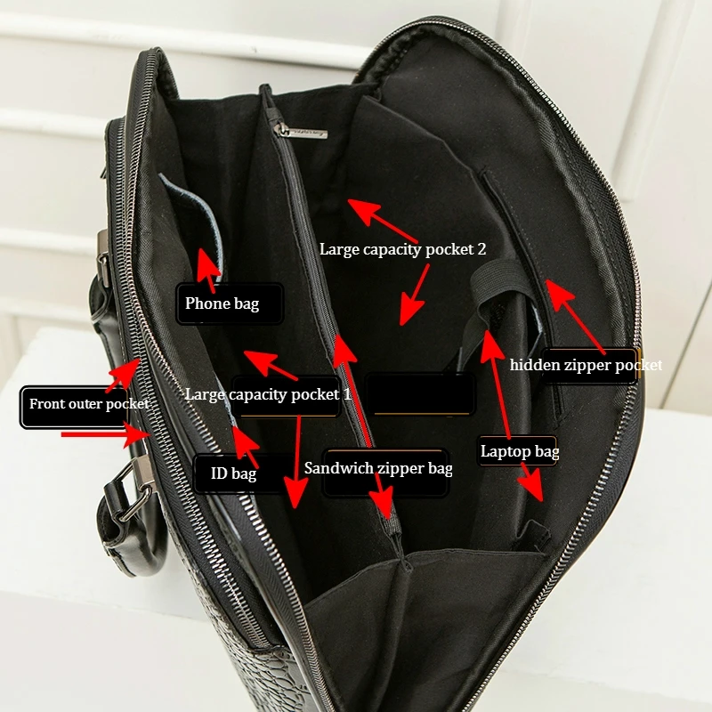 

Fashion Women's Leather Briefcase For 13.3" 14.1 Inch Laptop Handbag 2021 Girls Shoulder Bags Woman Work Office Leather Handbags
