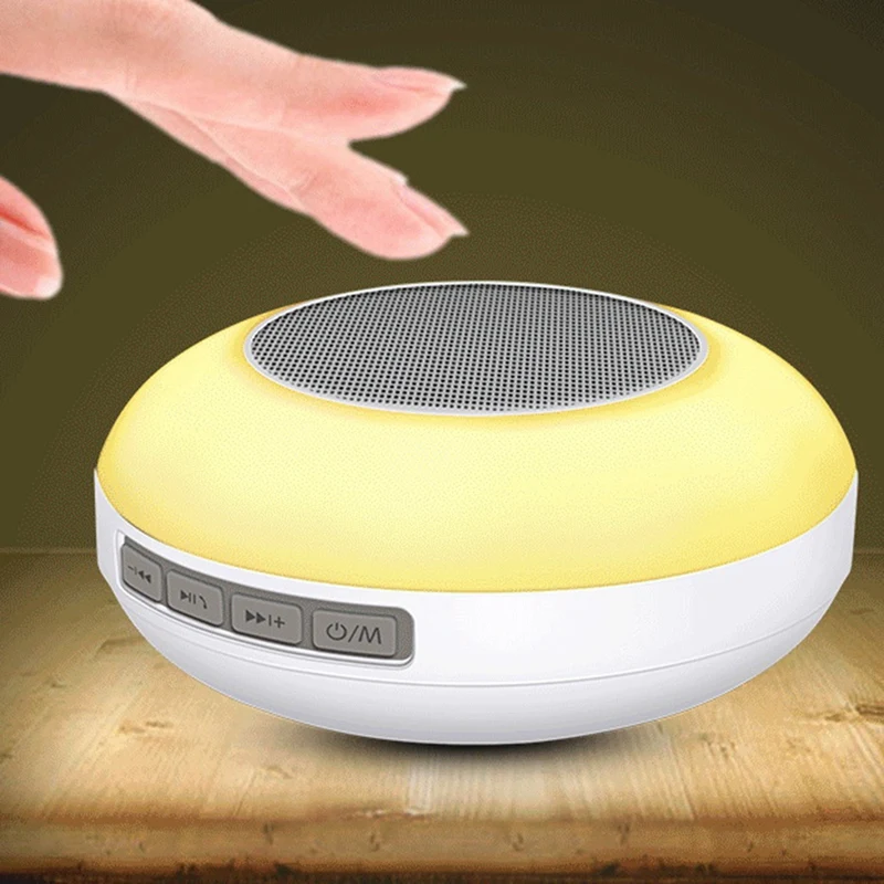 

Wireless Bluetooth Speaker Portable Shower Speaker With Night Light Stereo Color Changing Support TF Card