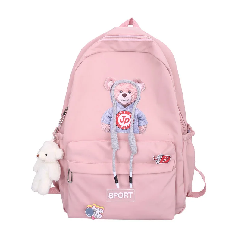 

Middle Student School Bags for Teenage Girls Bear Cute Backpack Women Nylon Bagpack School Bags for Teenage Girls javascript:
