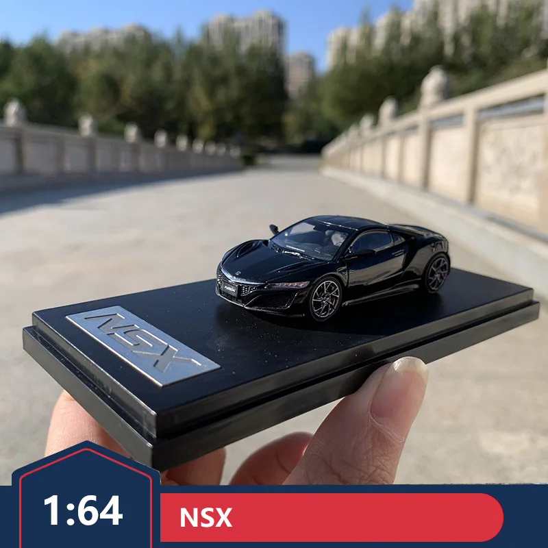Оригинальная модель спортивного автомобиля NSX с ЖК-дисплеем, модель из сплава 1:64, модель автомобиля, коллекционная Подарочная Декорация