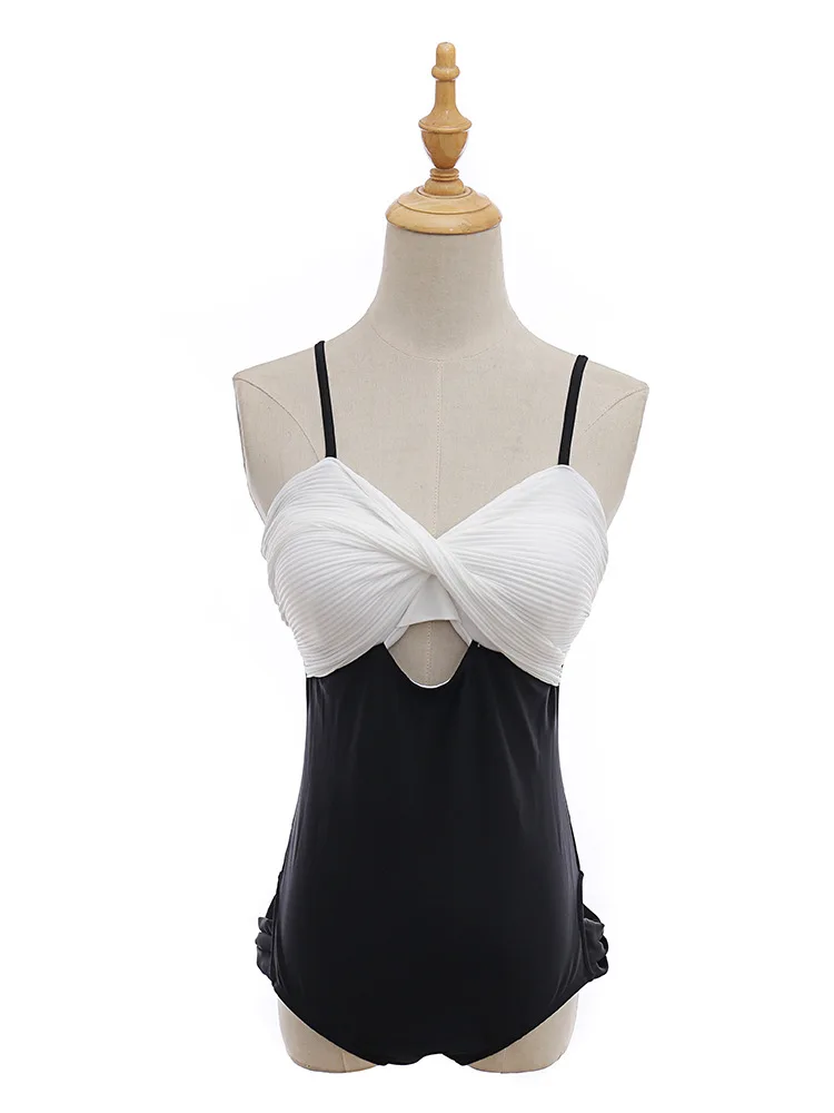 Для женщин купальник с чашками корейские Купальники Лето милый плавательный