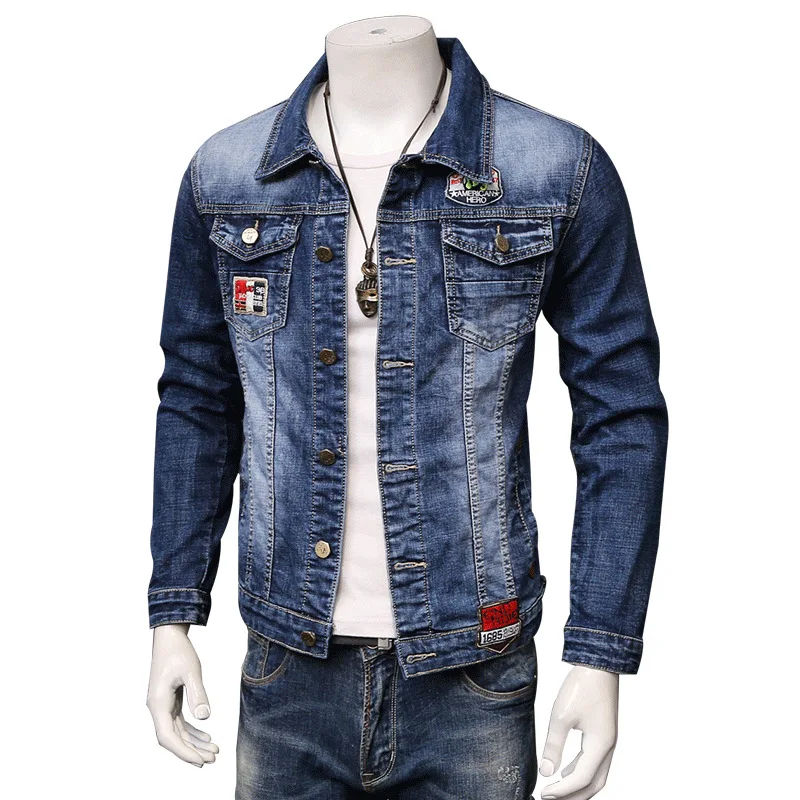 

2021 Spring Autumn Fashion Men's Denim Jackets Coats Men cotton Jacket Mens Jean Jacket Outwear Male Cowboy Size 4XL