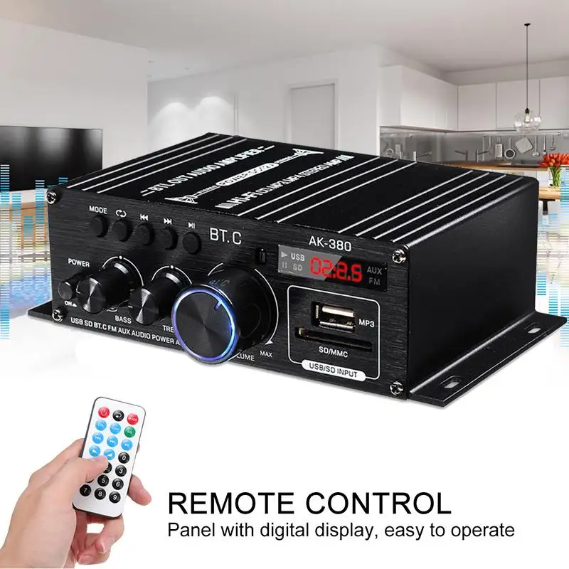 Усилитель мощности Ak380/AK170 800 Вт аудиоусилитель для домашнего кинотеатра