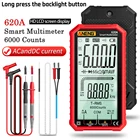 Цифровой умный мультиметр ANENG 620A, 4,7 дюйма, 6000 отсчетов, истинное среднеквадратичное значение, автоматический Электрический измеритель емкости, сопротивления температуре
