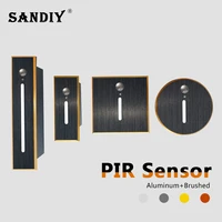sandiy sensor wall lamp recessed night light motion sensing sconce for staircase step kitchen foyer indoor lighting blackgold