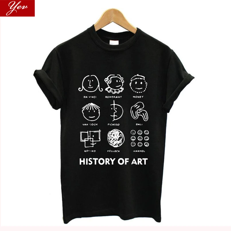 Футболка женская хлопковая с забавным принтом История искусства|Футболки| |