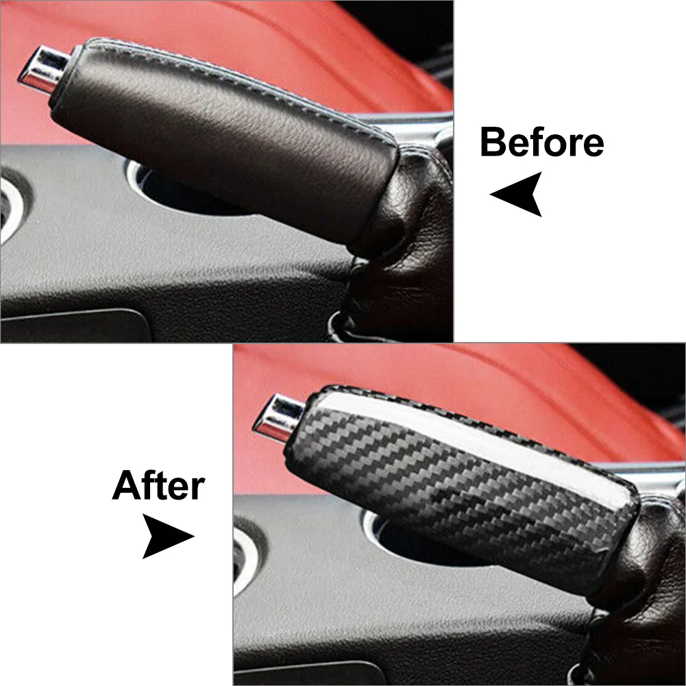 

Car Handbrake Cover Handle Protector Replacement For Ford Mustang 2015 2016 2017 2018 2019 Real Carbon Fiber