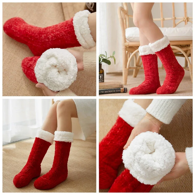 

Women Non-Slip Thicken Soft Floor Socks Warm Socks Indoor Home Sleeping Keep Warm Slipper Floor Socks Dropshipping In Stock