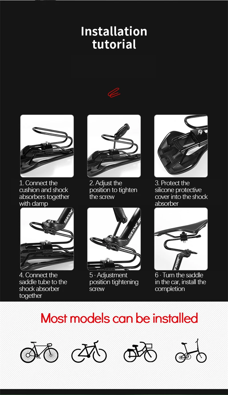 Подвеска для горного и дорожного велосипеда амортизатор из легированной стали