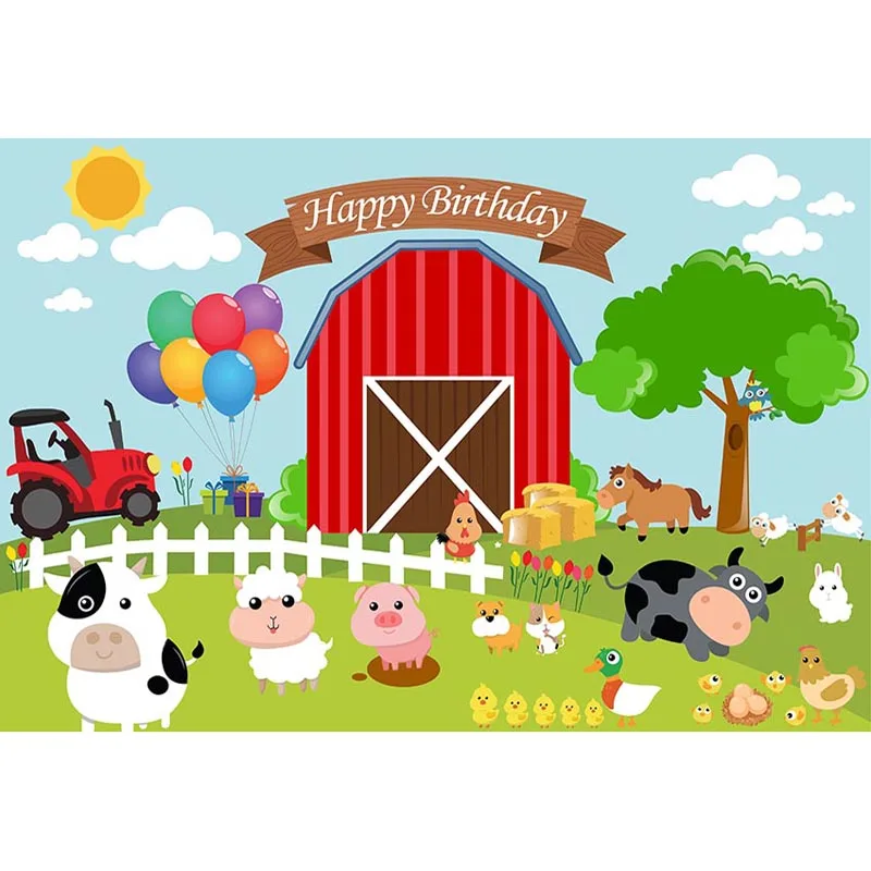 Виниловый фон для фотосъемки с надписью &quothappy farm&quot | Электроника