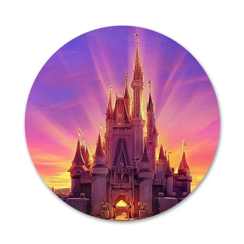 

Cute fantasy fairytale castle Badge Brooch Pin Accessories For Clothes Backpack Decoration gift 58mm