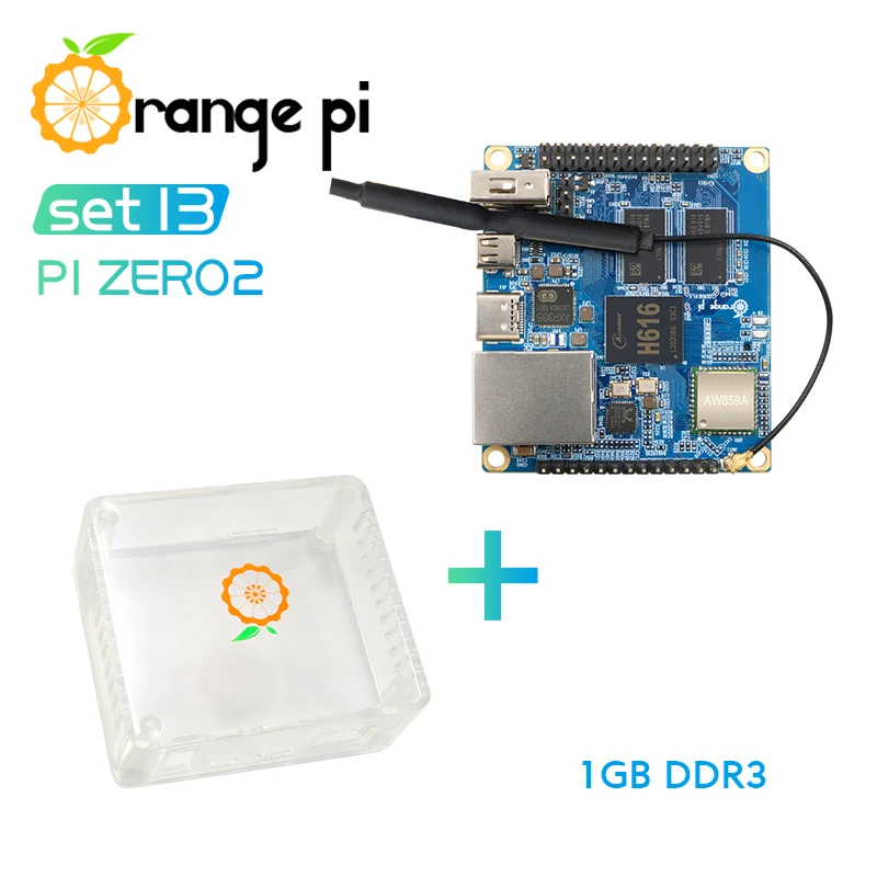 Прозрачный чехол Orange Pi Zero 2 1 Гб + ABS чип Allwinner H616 поддержка BT Wif Run Android 10 Ubuntu Debian OS