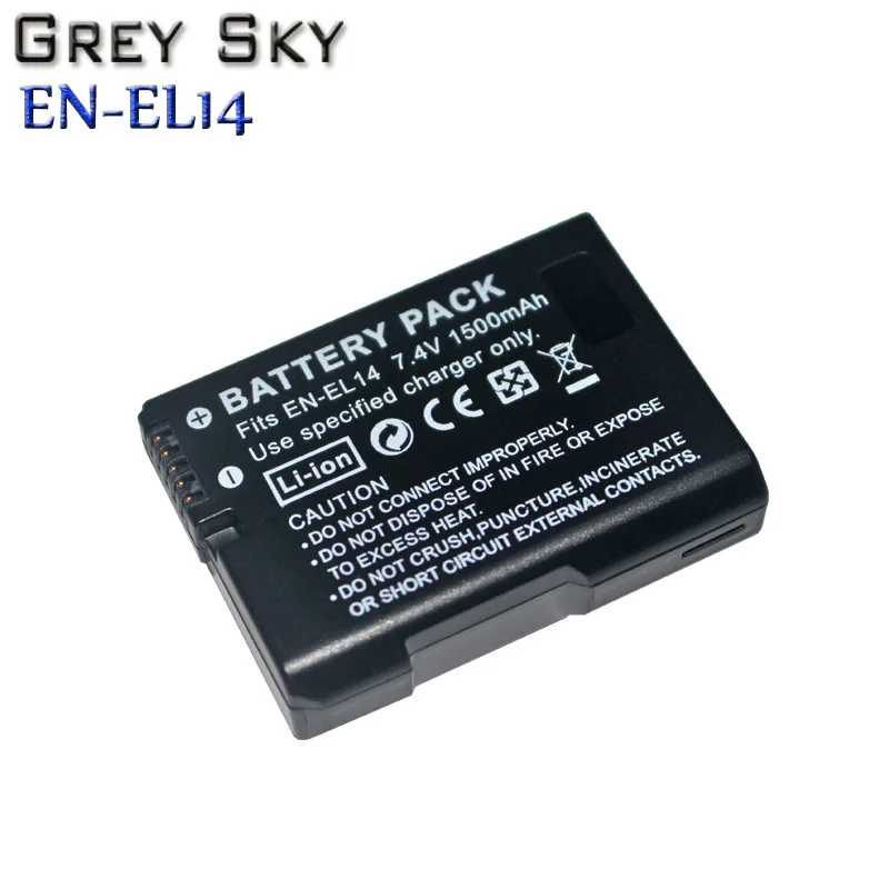 4x1500mAh EN-EL14 EN EL14 EN-EL14a батарея + LCD двойное зарядное устройство для Nikon P7800 P7100 D3400 D5500