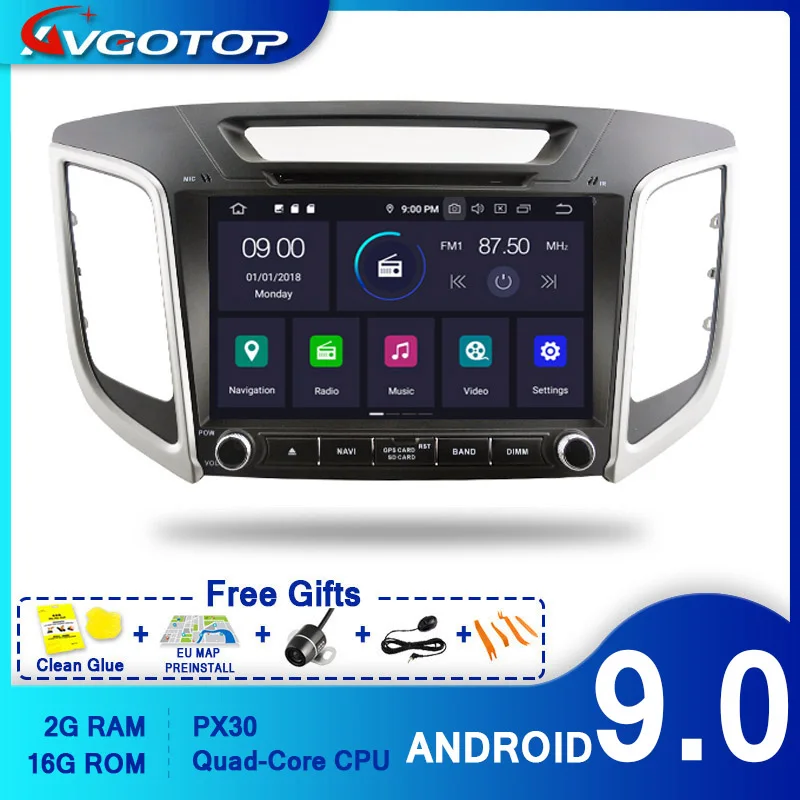 Автомагнитола AVGOTOP на Android 10 для HYUNDAI CRETA автомобильное мультимедийное устройство