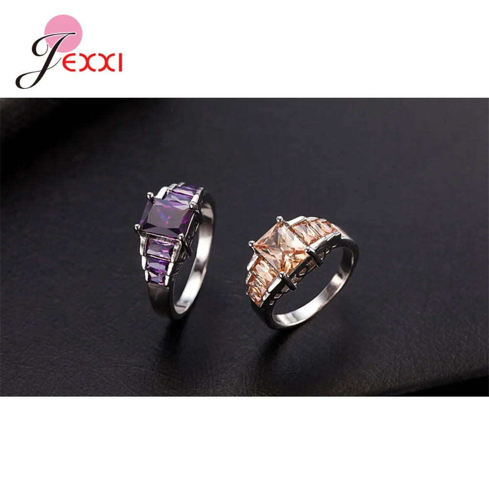 Новая мода 925 стерлингового серебра красочные кубического циркония