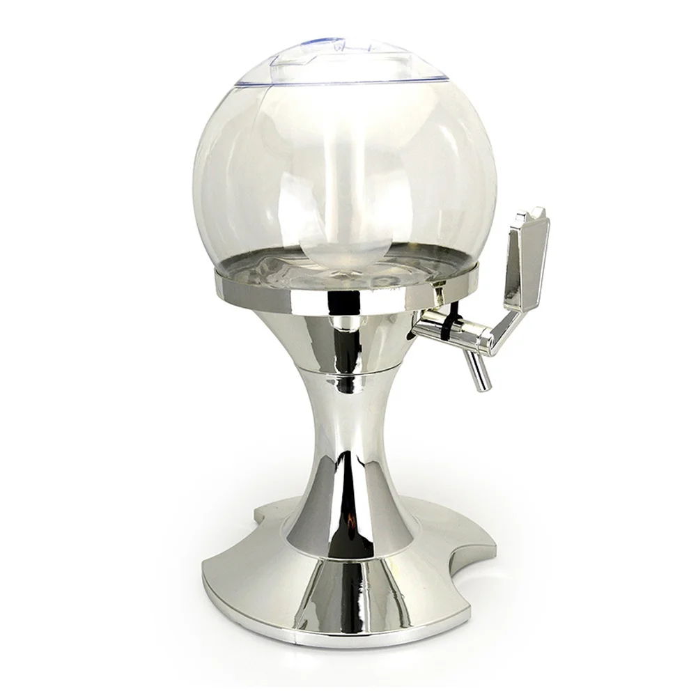 

1 Pc 3.5L Spherical Beer Beverage Dispenser with Built-in Ice Container(Silver)