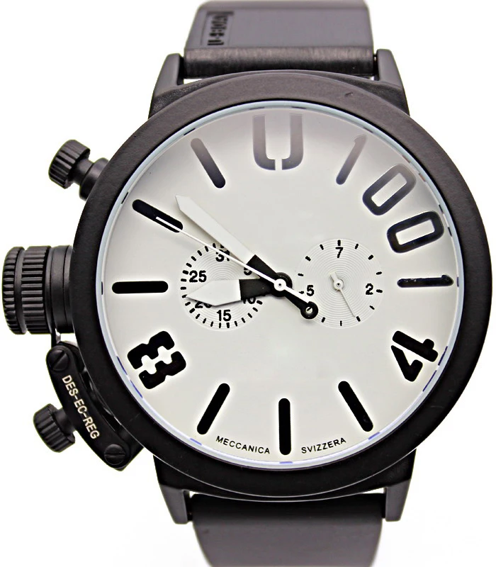 

Мужские механические часы с автоподзаводом, ремешок из нержавеющей стали серебристого цвета, черный резиновый, с левым крючком, большие нар...