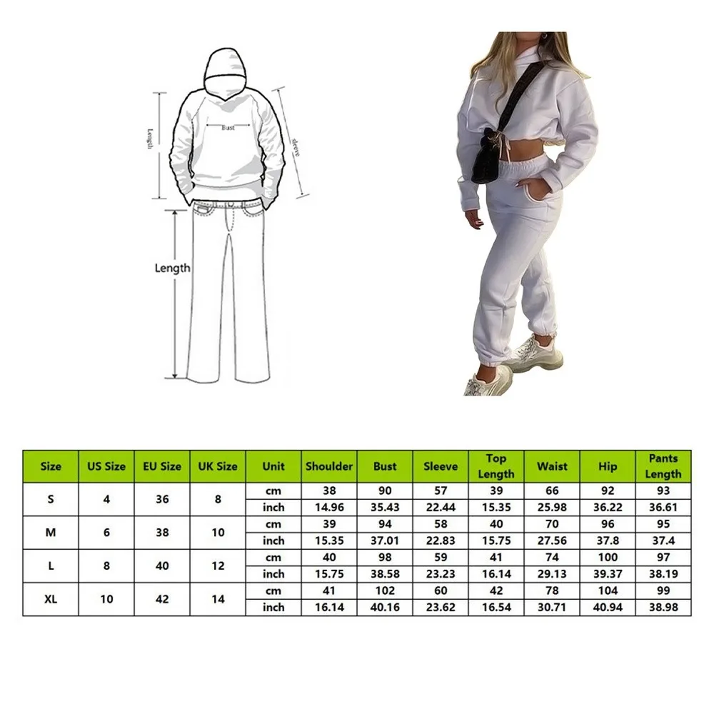 

Women Sports 2 Pieces Set Sweatshirts Pullover Hoodies Pants Suit 2021 Home Sweatpants Trousers Outfits Solid Casual Tracksuit
