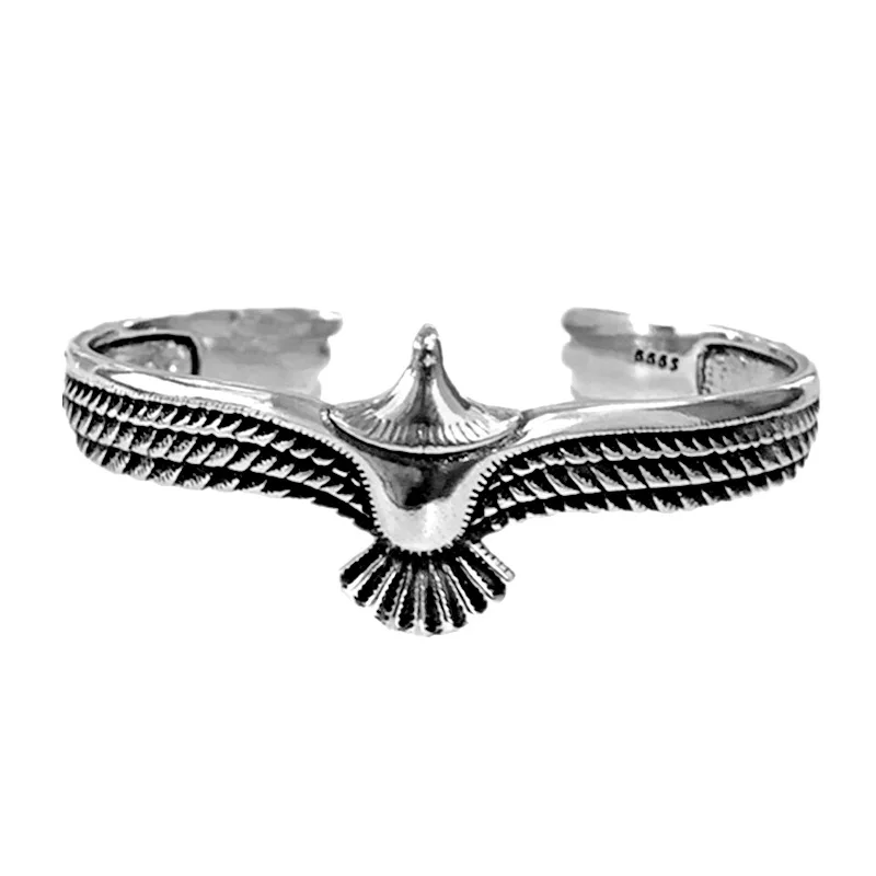 

Vintage Viking Eagle Design Bracelet Bangle Charms Animal Eagle Cuff Wristband Open Jewelry Women Men Bangles