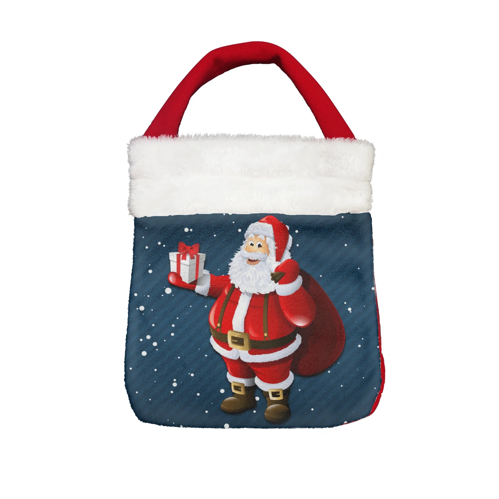 

Мини симпатичная Рождественская Подарочная сумка, дизайн Санта-Клауса, портативная Полиэстеровая Подарочная сумка для вечерние, новые под...