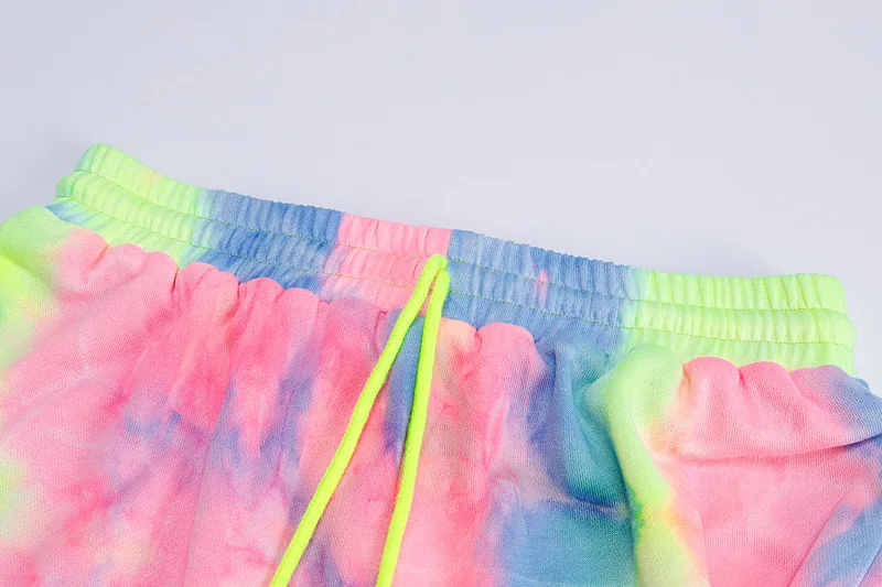 Джоггеры неоновые с завязками длинные спортивные брюки эластичным поясом и