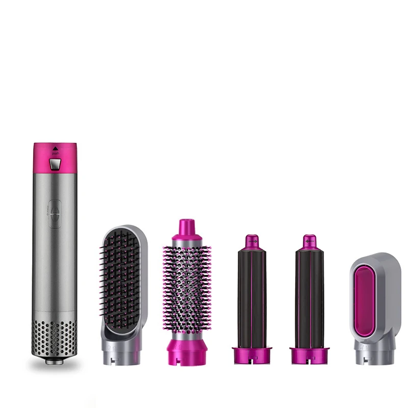 

Фен для волос 5 в 1, профессиональный утюжок для завивки волос, электрический выпрямитель для волос, щетка, многофункциональный утюжок